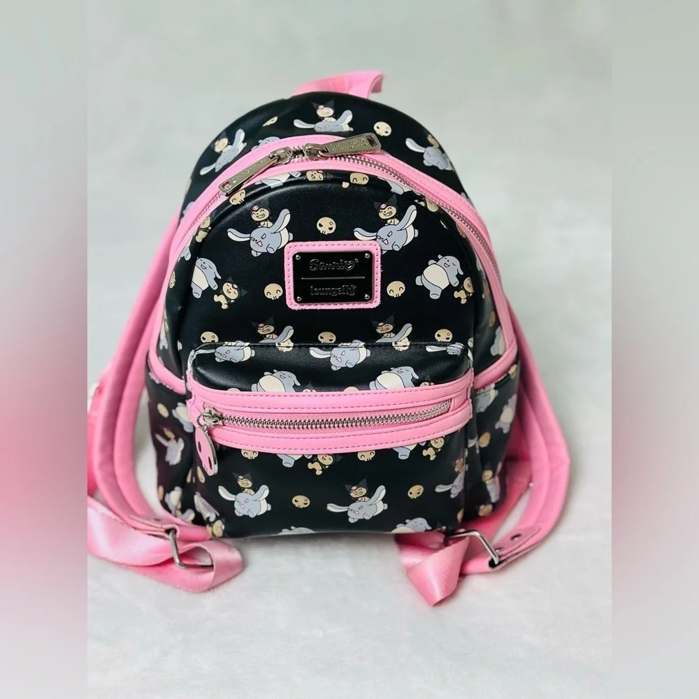 Loungefly Sanrio Glow In The Dark Kuromi and Baku Mini Backpack